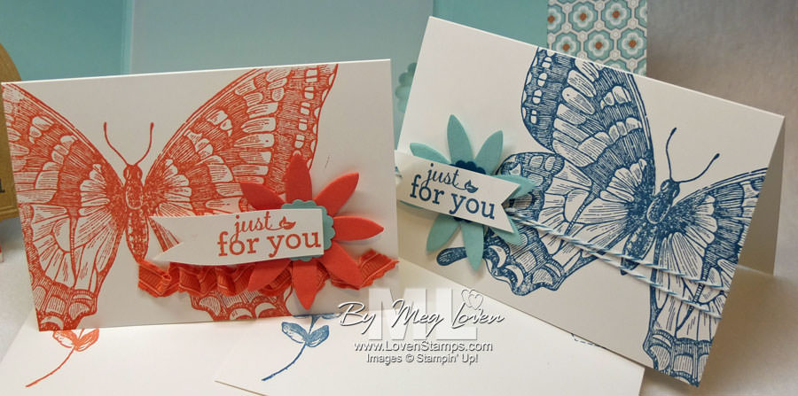 Swallowtail stamp - Clean & Simple note card ideas, simple to embellish