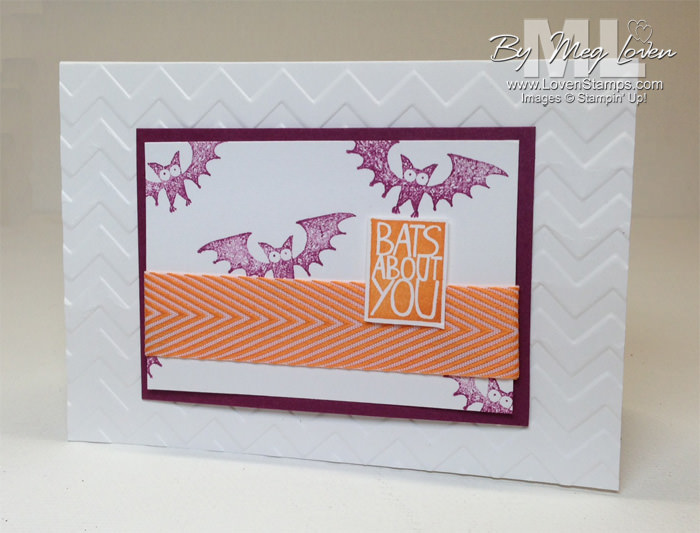 Halloween Hello stamp set: Bats about you! Clean & Simple notecards from LovenStamps