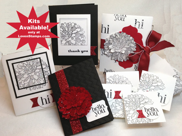 Cards that SHINE - Regarding Dahlias Stamps in the Mail Club, only from Meg Loven - Lovenstamps.com