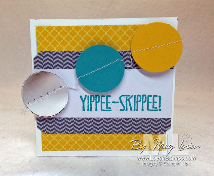 Yippee Skippee Stitched Banner Card - LovenStamps