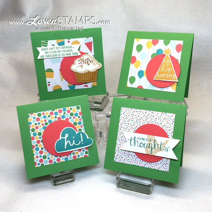 Cherry On Top Designer Series Paper Stack by Stampin' Up! - so many great card ideas with one paper set.  Just pick a stamp set and go!  Ideas shared at LovenStamps