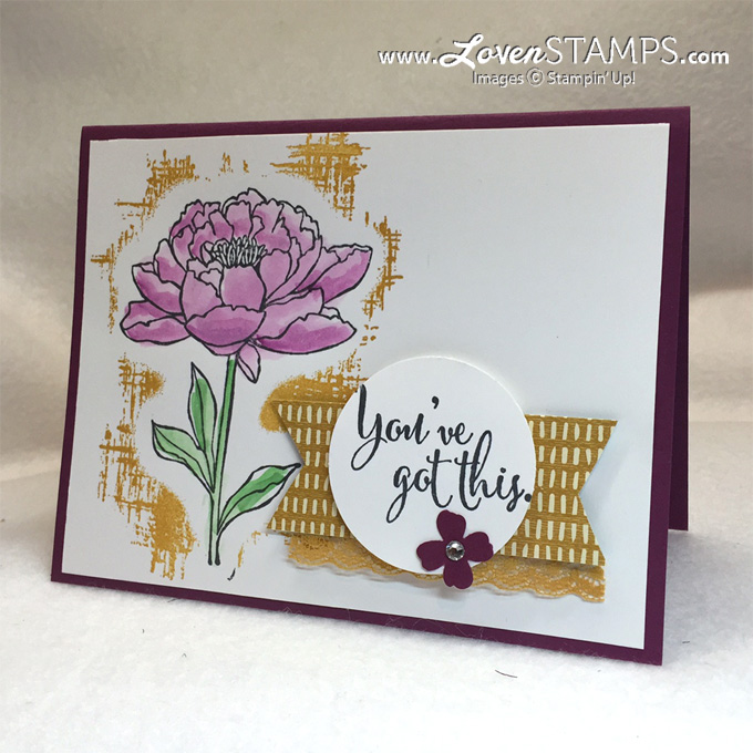 You've Got This - a new Stampin' Up stamp set, masking technique - card idea by LovenStamps