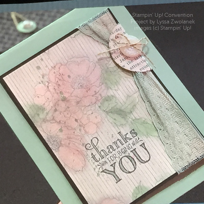 Stampin Up Timeless Elegance Designer Series Paper - and the Me = Grateful stamp set - card idea