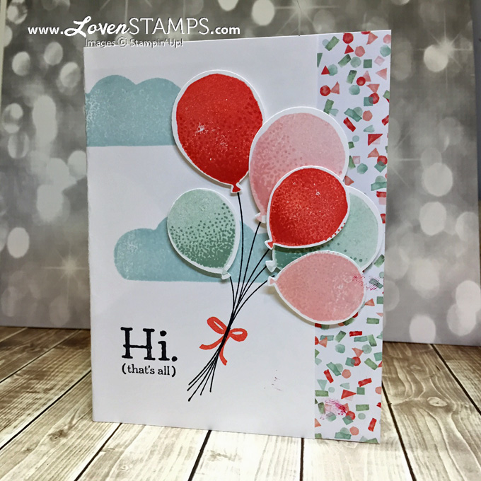 LovenStamps: Balloon Celebration and the Balloon Bouquet Punch - Video Tutorial for the Pop-Up Snow Cone (Half-Circle Pop-Up) Card