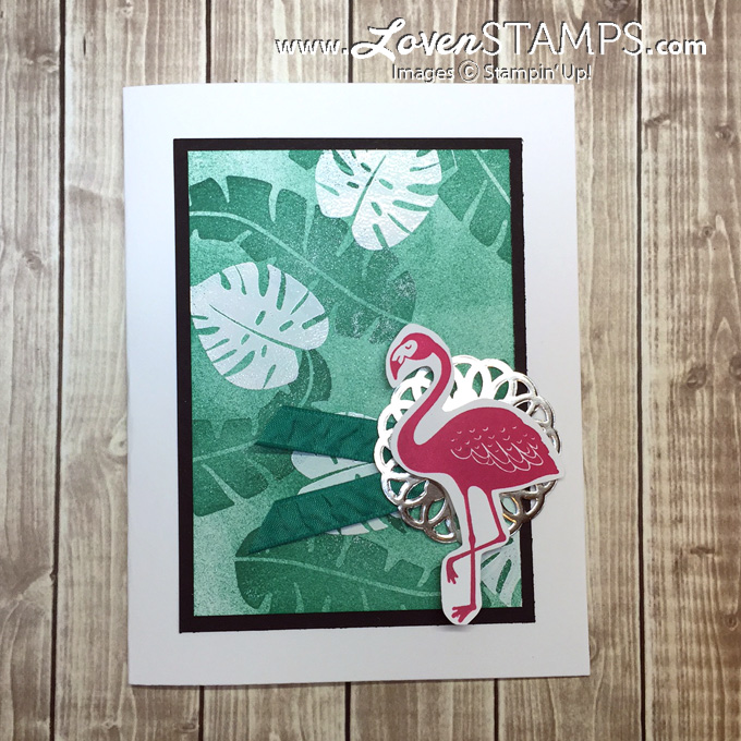 LovenStamps: Pop of Paradise with the emboss resist techinque, all supplies Stampin' Up