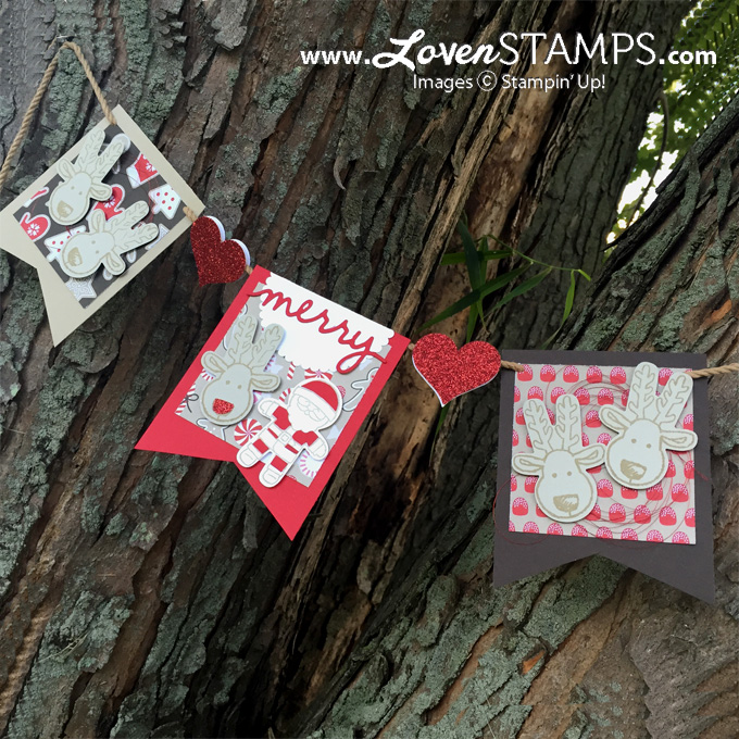 LovenStamps Project Kit: Make Your Own Cookie Cutter Christmas Banner - featuring Candy Cane Lane Designer Paper for Stamps in the Mail Club with Meg