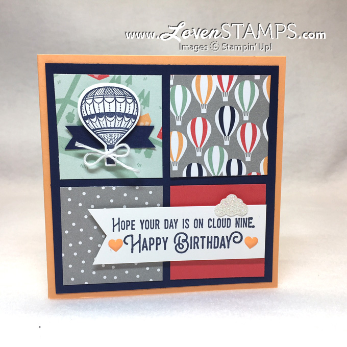 LIFT ME UP Stampin'Up UP & AWAY THINLITS,CARRIED AWAY DESIGNER PAPER & More 