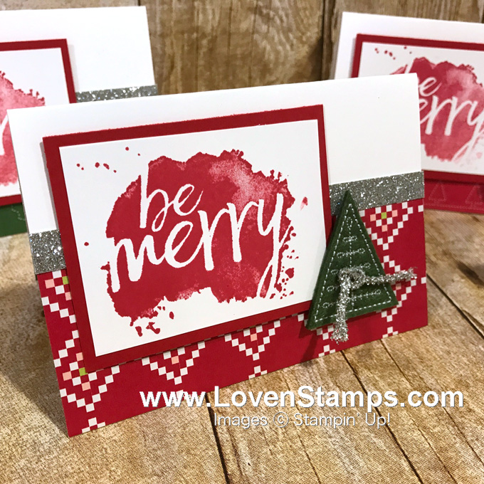LovenStamps: Every Good Wish stamp set with the Quilted Christmas Stitched Felt Embellishments from the Stampin Up Holiday Catalog