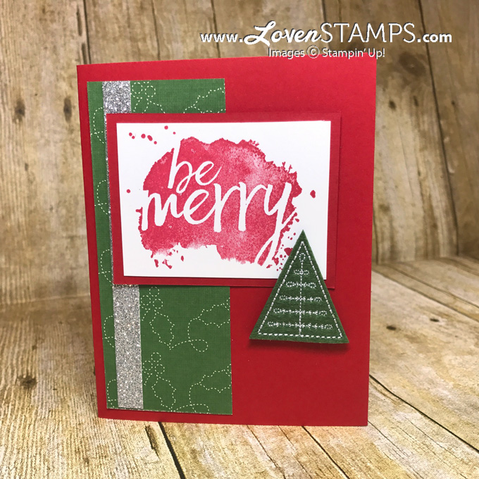 LovenStamps: Every Good Wish for simple stamped DIY Christmas Cards at home, featuring Stitched Felt Embellishments