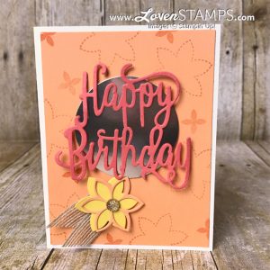 LovenStamps: Happy Birthday Thinlits with the Quilt Builder Framelits for fun fall birthdays