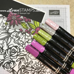 lots of lavender stampin blends card idea