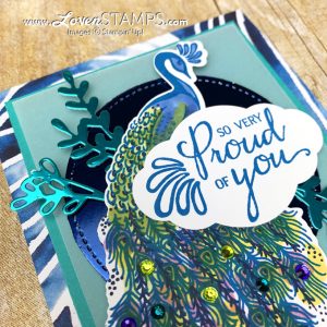 noble peacock stampin up card idea