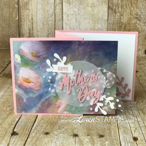 LovenStamps: Perennial Essence Zig Zag Fun Fold Card for Mother's Day with Word Wishes Dies from Stampin Up