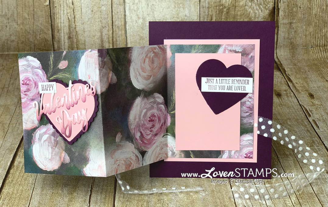 LovenStamps: Ombre Die Cut Technique for Valentine's Day with Perennial Essence Paper from Stampin Up for LovenStamps Card Kits To Go