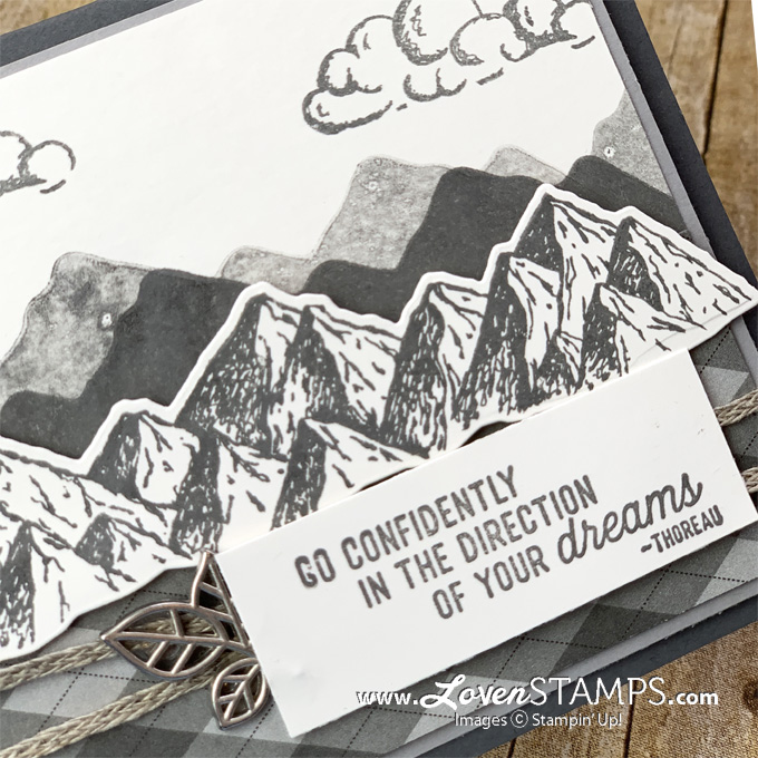 monochromatic masculine card idea for the majestic mountain air stamp set die bundle from stampin up