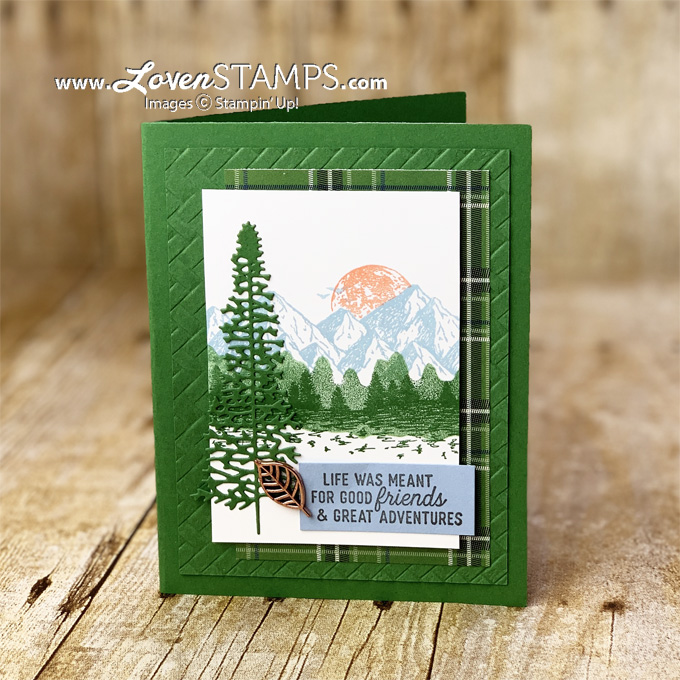 masking tutorial card idea for guys masculine stampin up country club dsp with majestic mountain air dies bundle lovenstamps