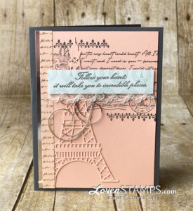 parisian beauty blossoms eiffel tower collage scalloped lace card idea for stampin up lovenstamps
