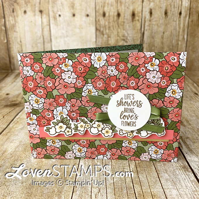 dsp card base ornate garden specialty designer series paper with under my umbrella flowers by lovenstamps