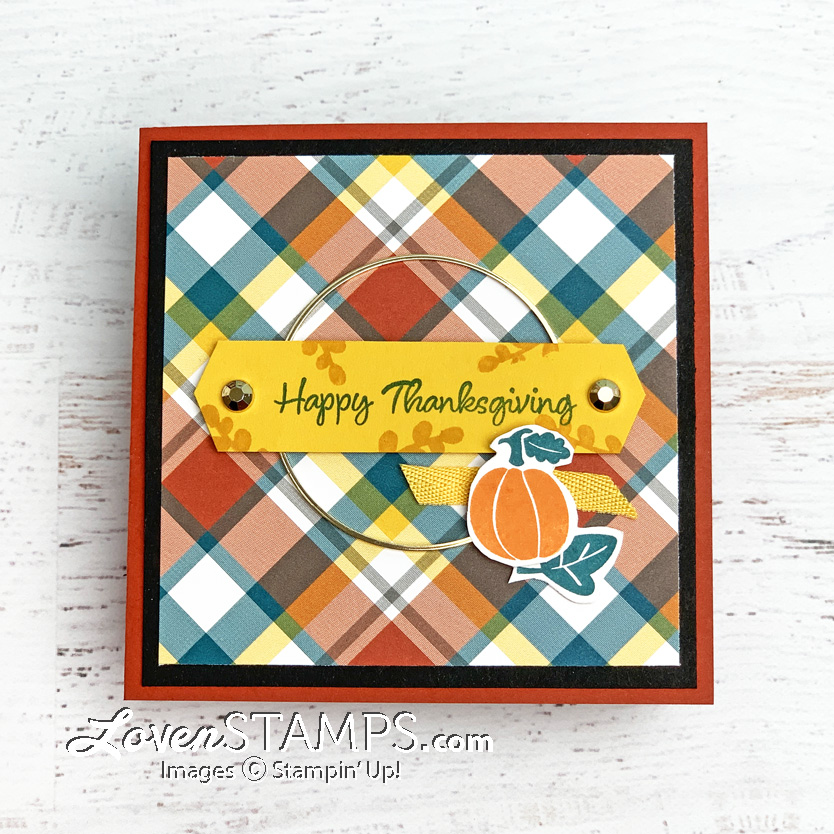 fall thanksgiving plaid tidings trifold banner year pumpkin pick a punch gold hoops stamping up supplies demonstrator tutorial video