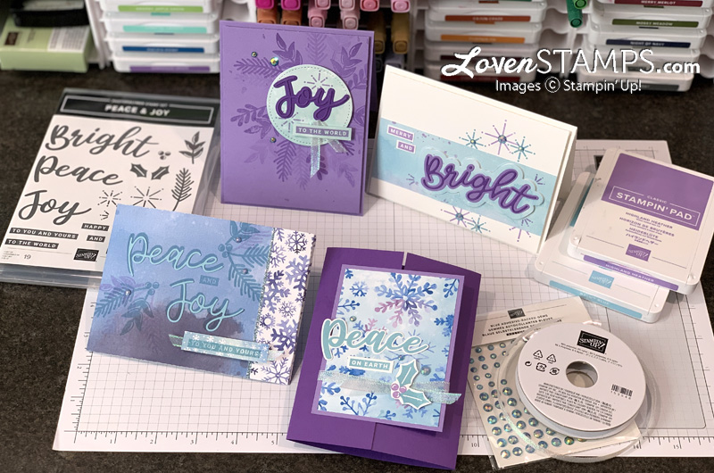 peace and joy stamp set snowflake splendor dsp suite mash up lovenstamps video tutorial pdf supplies stampin up
