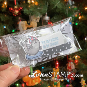 chapstick christmas gift seal on iceberg handmade gift