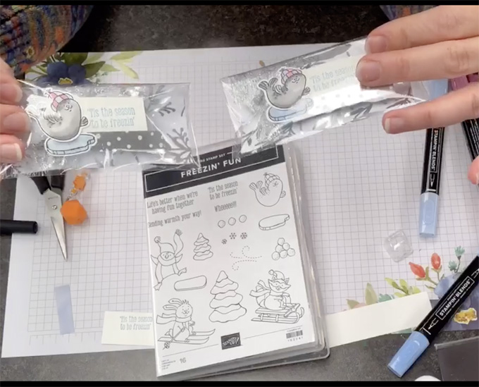 video tutorial chapstick christmas gift seal on iceberg handmade gift