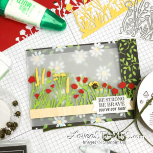 flower silhouette paper piecing greeting card glue string tutorial