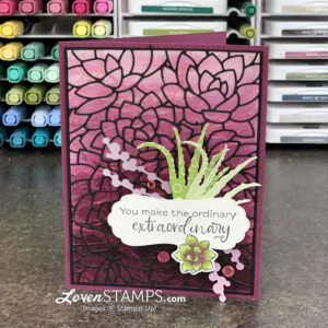 glue tissue paper faux silk stamping technique succulent pot stampin blends markers