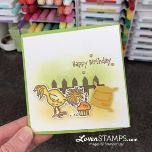 hey birthday chick trifold blending brushes background hidden buckle card