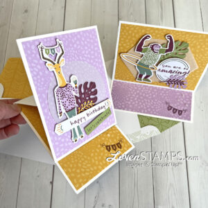 Paper-pumpkin-safari-celebration-february-2022-stampin-up-orange-box-kit-mail-alternate-card-pop-up-easel-tutorial-gazelle-chimpanzee