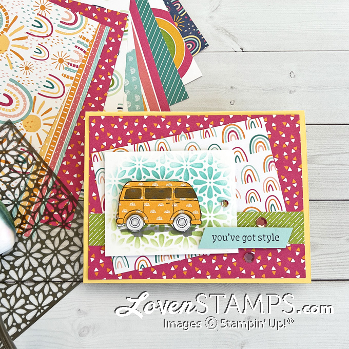 stamped-paper-piecing-flower-power-driving-by-volkswagon-van-blending-brushes-sunshine-rainbows-dsp-sab-stampin-up-technique-tutorial-sq