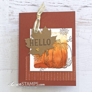 hello-harvest-rustic-suite-pumpking-stampin-up-july-december-2022-mini-catalog-leaf-label-amber-gem-watercolor-block-printing-technique