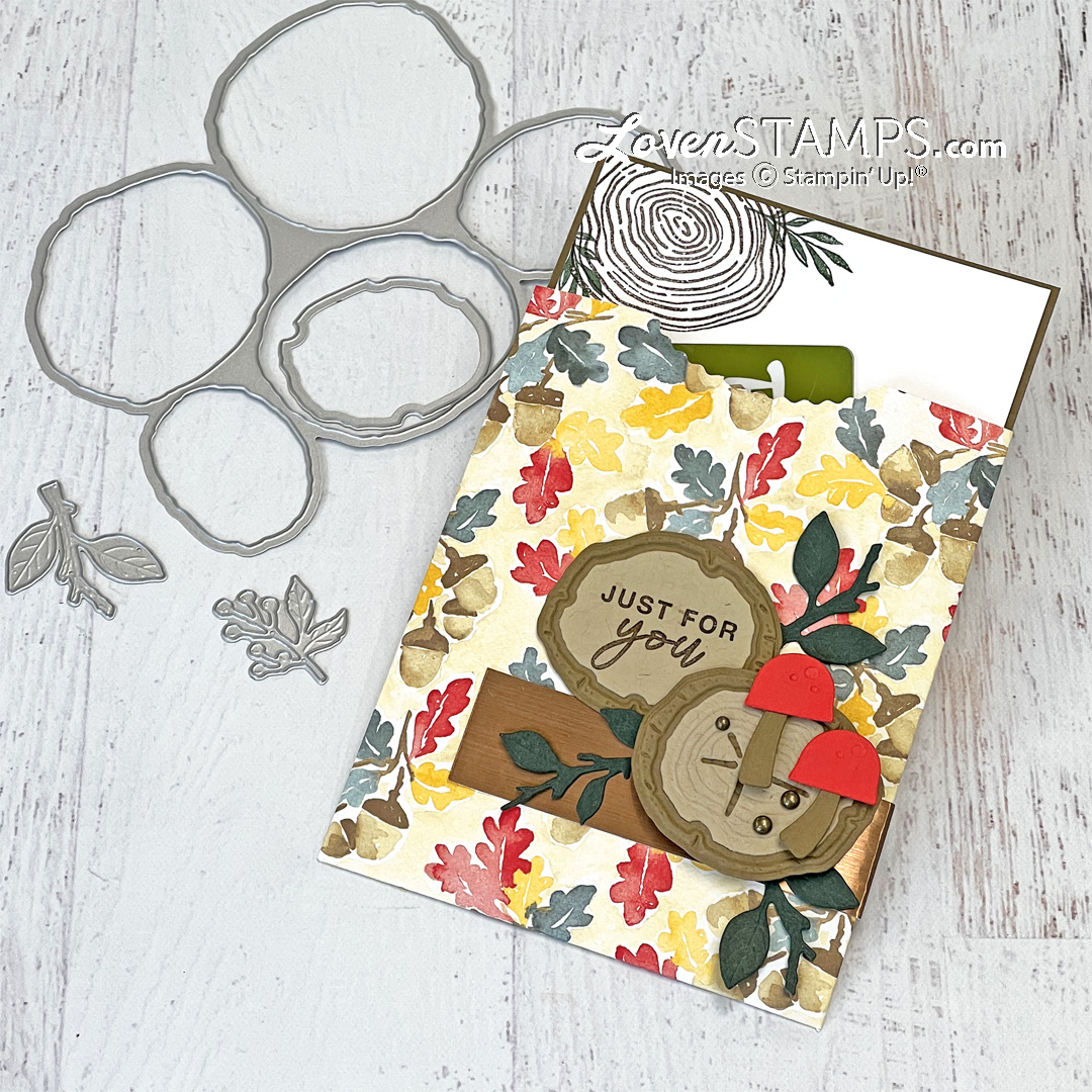dsp-pocket-panel-gift-card-holder-wood-rounds-mushrooms-ringed-with-nature-stampin-up-rings-of-love-saleabration-w-dies