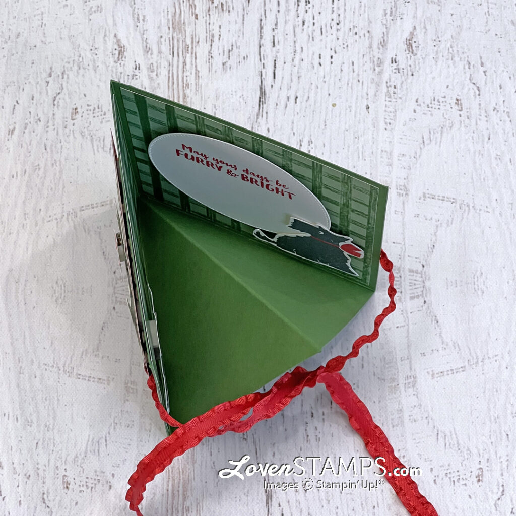 christmas-scottie-dog-punch-pop-up-corner-card-fun-fold-fancy-folded-stampin-up-wreath-gingham-dsp-front-flat-angle