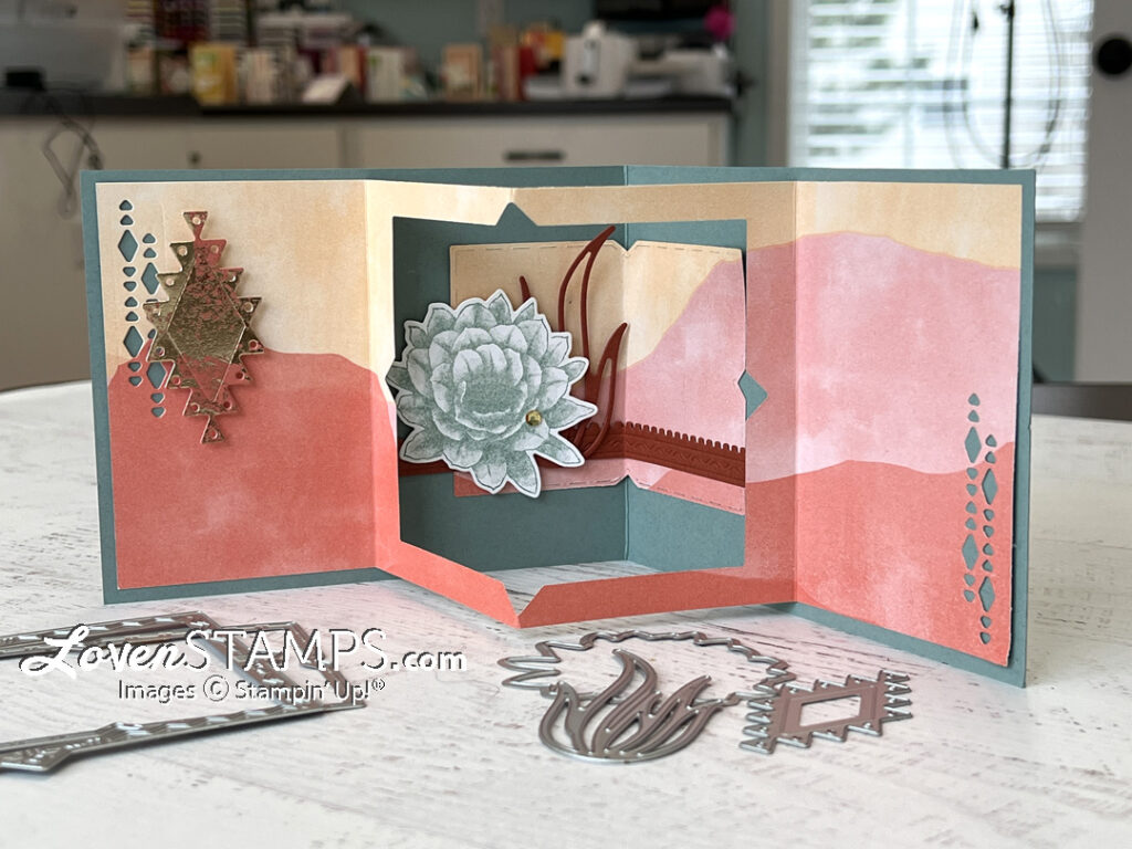 tunnel-card-fun-fold-layout-delicate-desert-details-stampin-up-frame-southwest-open-flat