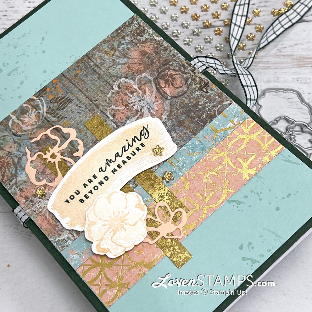 stampin up supplies for the easy diy gift notebook idea custom stamped flowers
