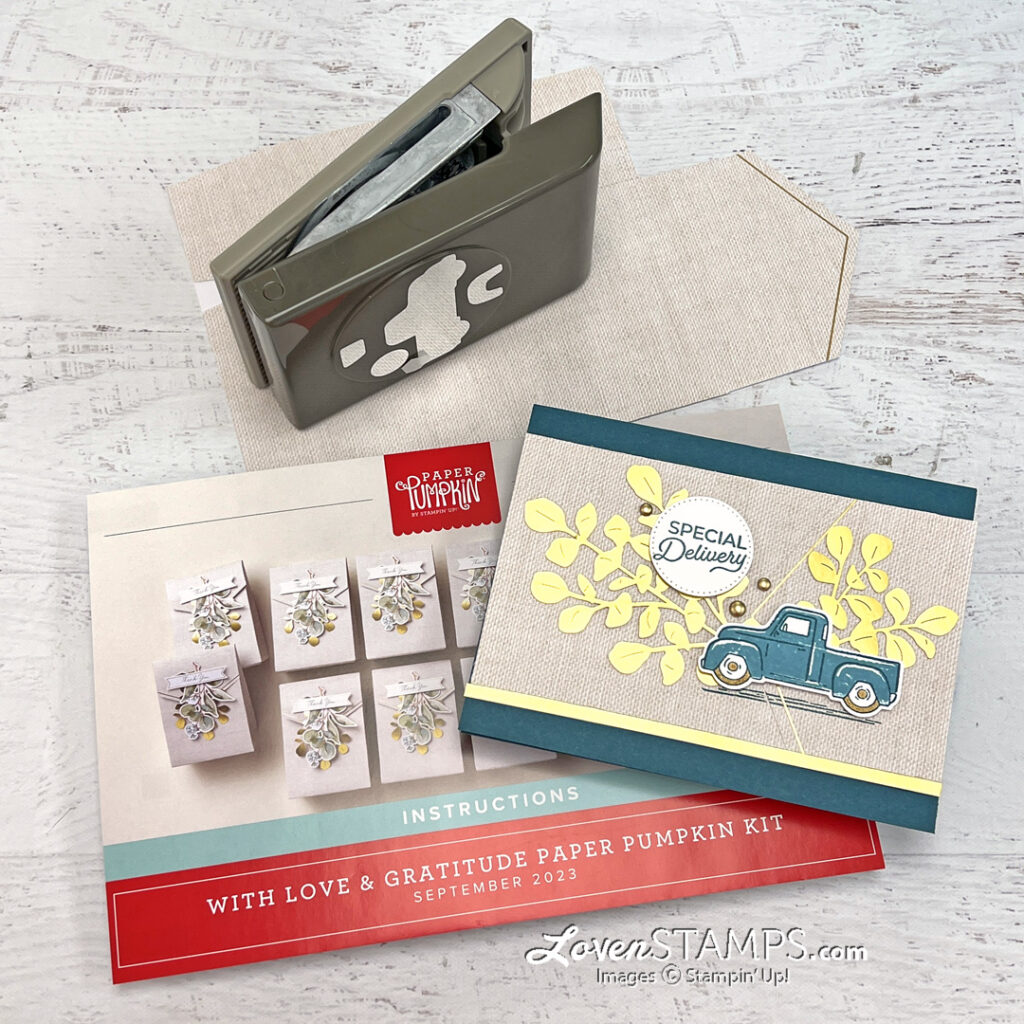 TWOfer Tuesday with Trucking Along Stamps and Punch Stampin' Up!® September Paper Pumpkin Video
