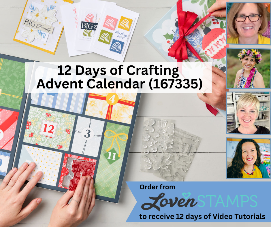12 Days of Crafting Advent Calendar: LovenStamps 12 Bonus Videos Offer with Purchase through Meg