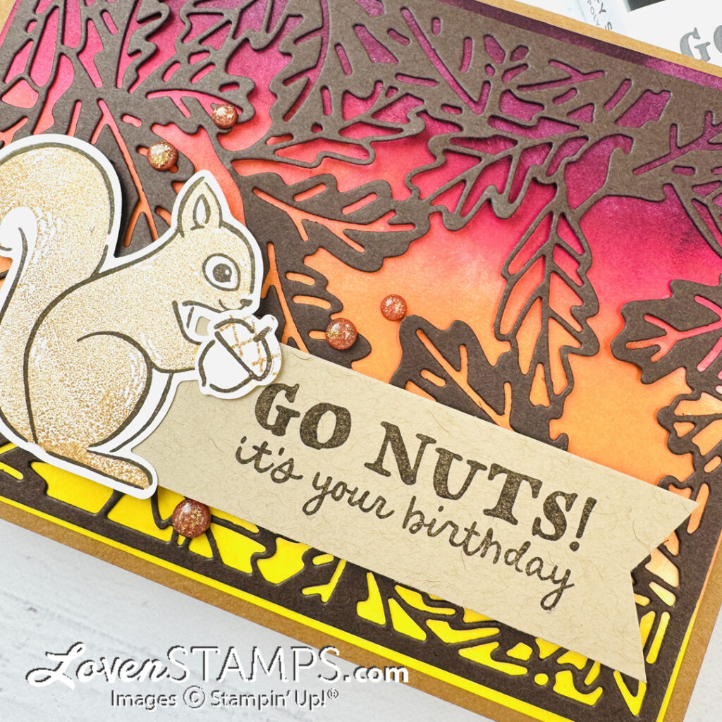 Ep 581: Ombre Sunsets in Fall Colors with Fluffy Squirrel + Stampin’ Up!®'s Amber Autumn Silhouette