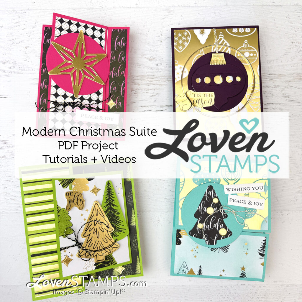 NEW for LovenStamps Monthly Tutorials in October 2025 - Modern Christmas Suite