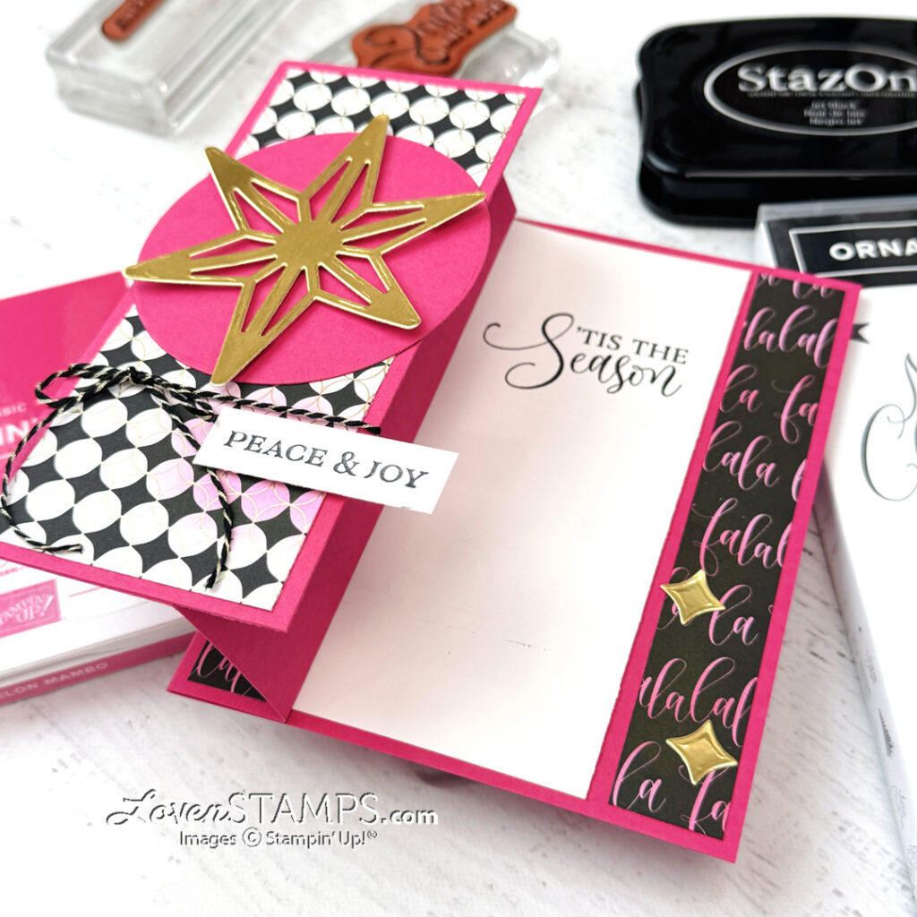 Ep 591: PINK for Christmas?? Fun Fold Custom Color Cards with Stampin’ Up!®'s Modern Christmas Suite