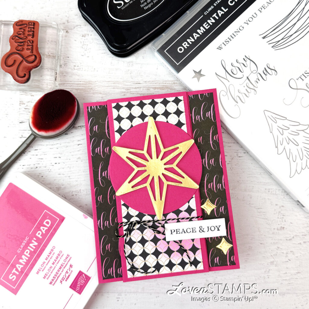 Ep 591: PINK for Christmas?? Fun Fold Custom Color Cards with Stampin’ Up!®'s Modern Christmas Suite