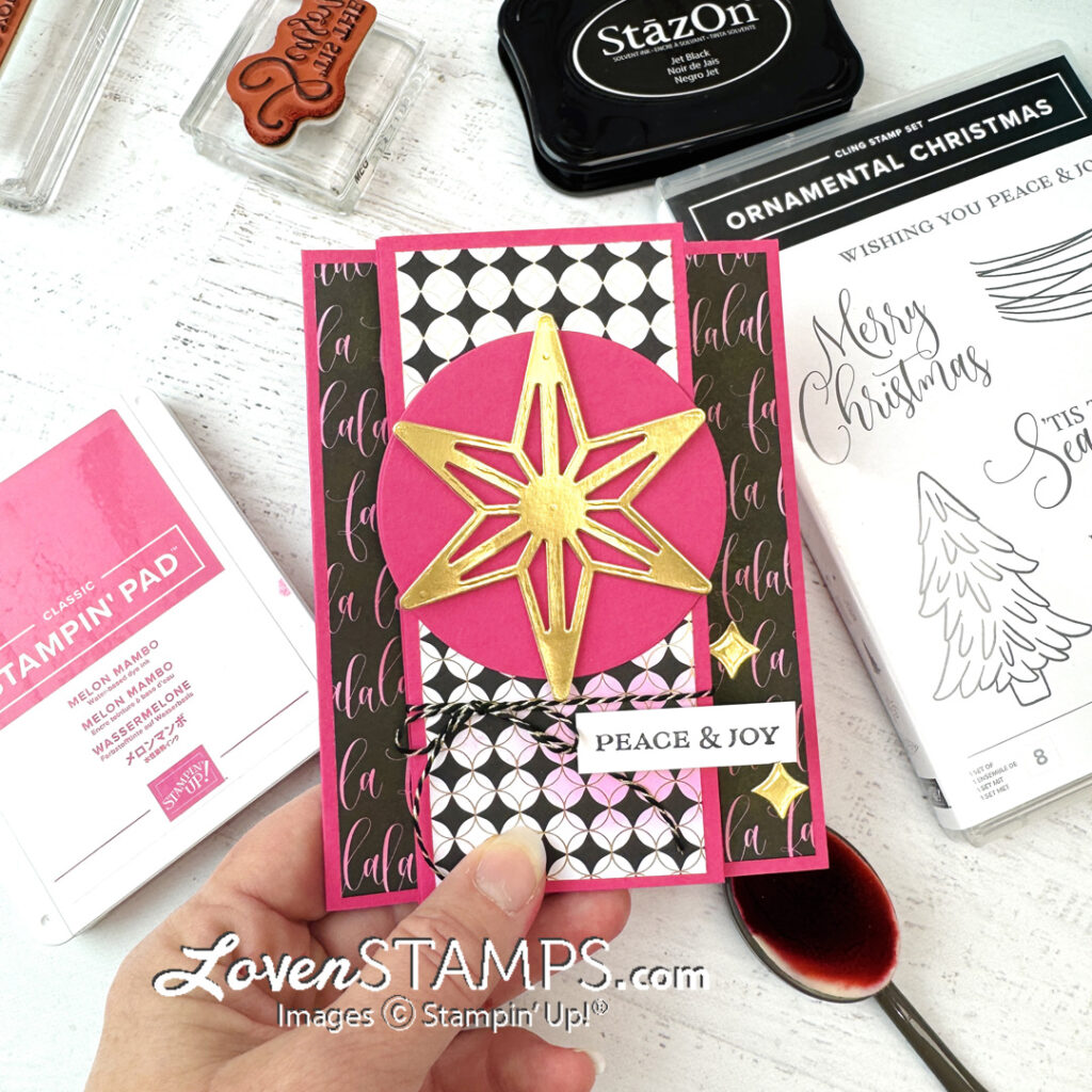 Ep 591: PINK for Christmas?? Fun Fold Custom Color Cards with Stampin’ Up!®'s Modern Christmas Suite