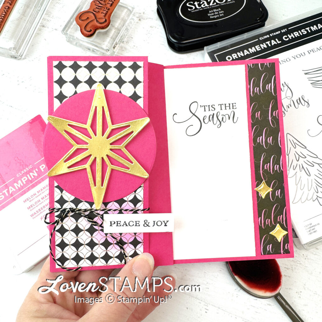 Ep 591: PINK for Christmas?? Fun Fold Custom Color Cards with Stampin’ Up!®'s Modern Christmas Suite