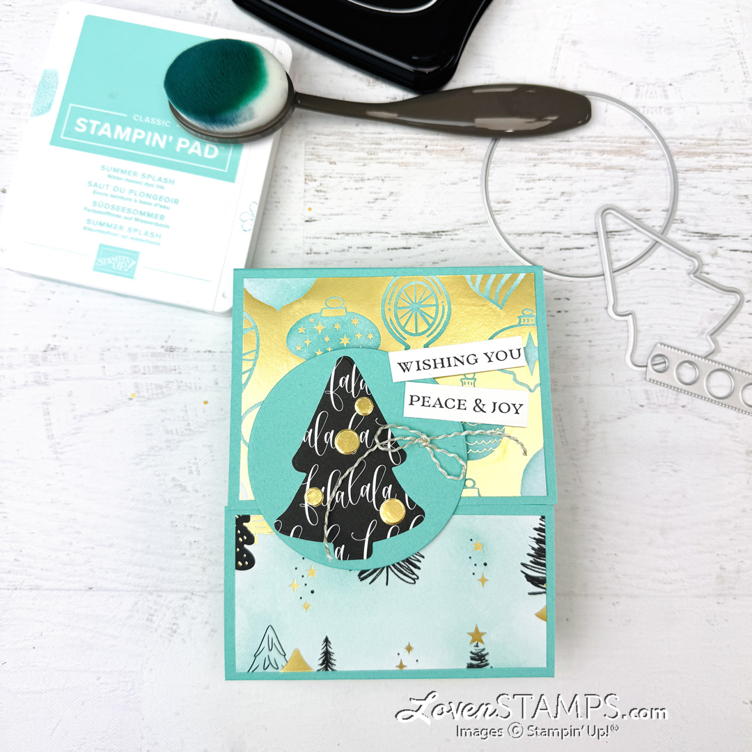 Ep 593: TEAL for Christmas?? Fun Fold Custom Color Cards with Stampin’ Up!®'s Modern Christmas Suite