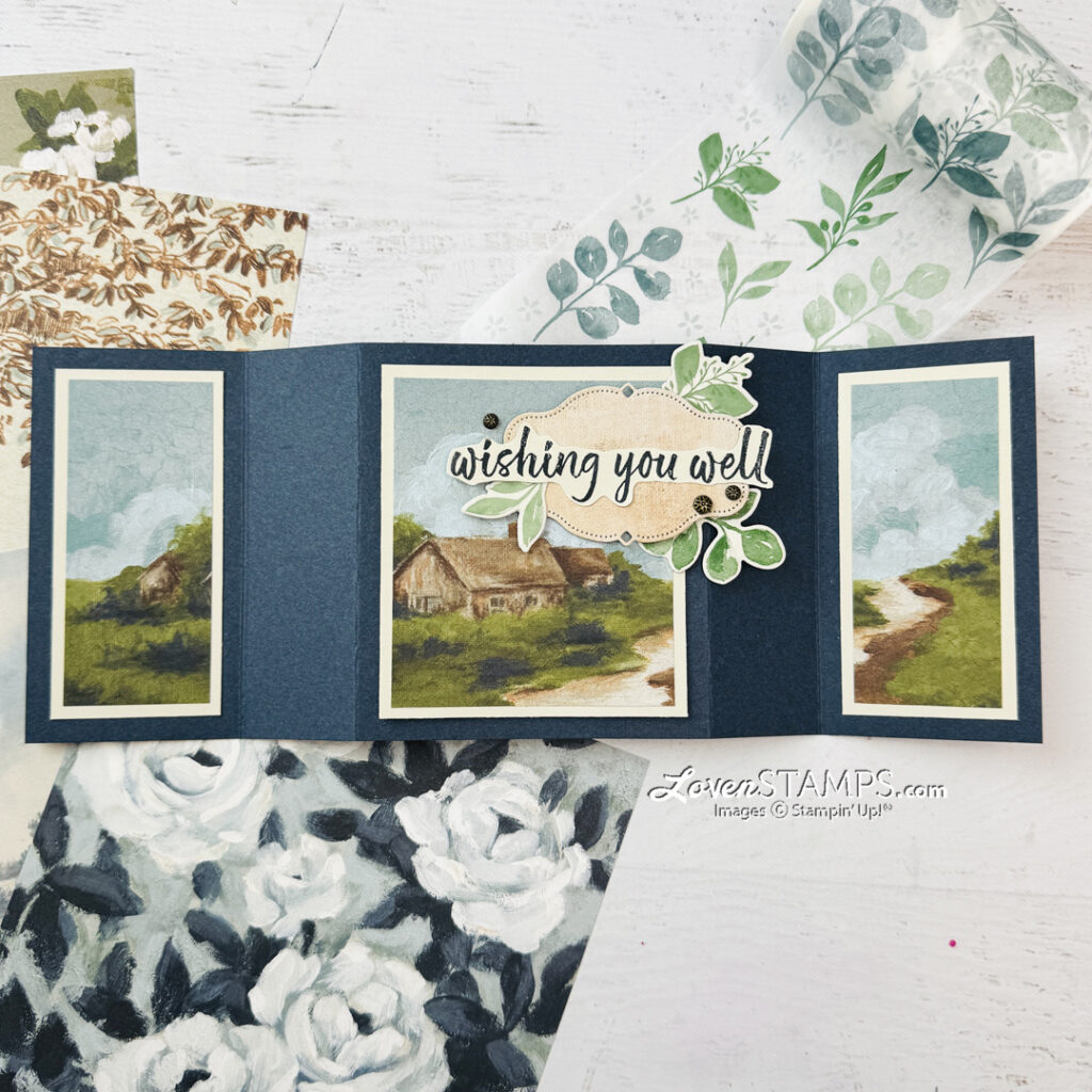 Ep 624: Fantastic Scenery Cards with Beautiful Gallery and Stampin’ Up!®'s Greenery Lane Washi Tape