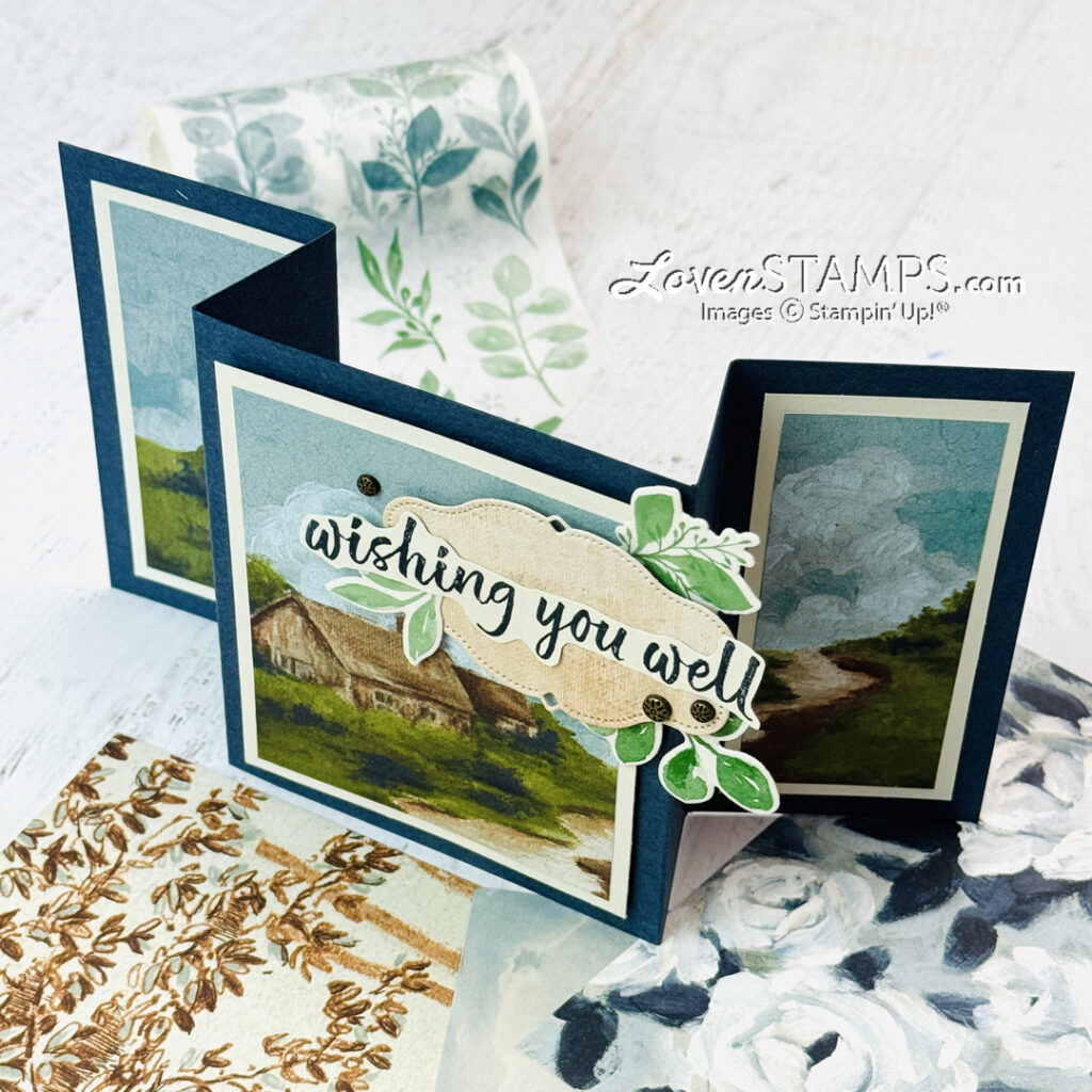 Ep 624: Fantastic Scenery Cards with Beautiful Gallery and Stampin’ Up!®'s Greenery Lane Washi Tape